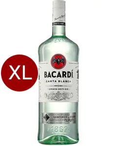 een keer deze Klokje Bacardi Carta Blanca 3 Liter XL | Grote Fles Bacardi rum online kopen |  Drankgigant.nl | Drankgigant.nl