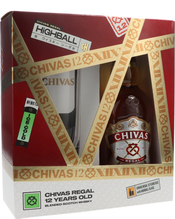 Chivas Regal 12 Year Giftpack met Highball Glas