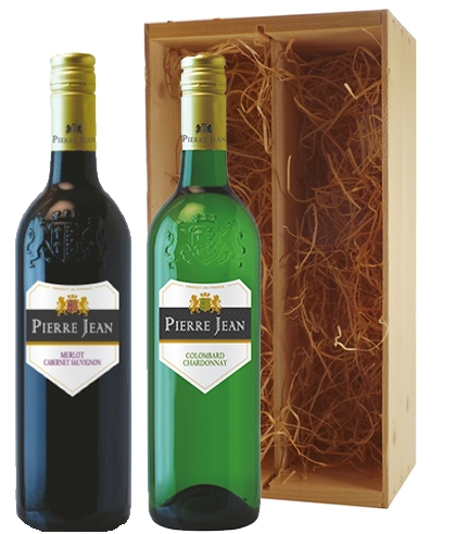 Pierre Jean Colombard Chardonnay & Merlot Cabernet Sauvignon Wijnkist