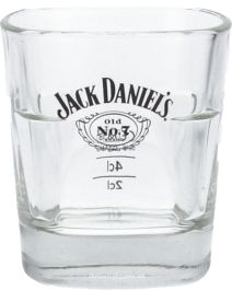 Jack Daniels Whiskey Glas zwart logo online Drankgigant.nl