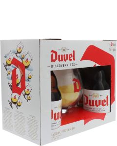 Duvel Cadeaupakket 4 flesjes met Bokaal
