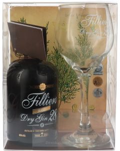 Filliers Dry Gin 28 + Copa Glas