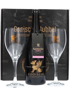 Gooisch Bubbel Cadeaupakket met 2 luxe glazen