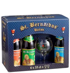 St. Bernardus Cadeaupakket 6 fles met 2 Glazen