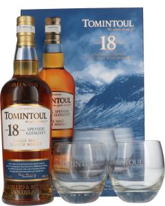 Tomintoul 18 Years Giftpack + Glazen